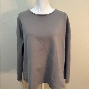 EILEEN FISHER FLEX TENCEL PONTE BOX TOP SIZE LARGE